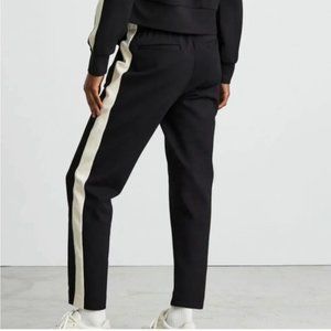 EVERLANE The Dream Pant, Black with Cream Stripe, Small